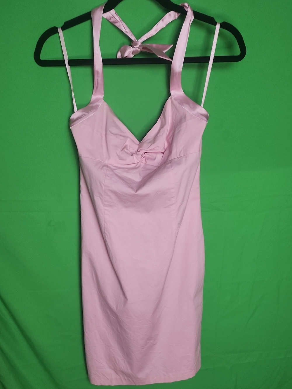 Express Y2K Pink Halter Mini Dress with Sweetheart Neckline Size 4